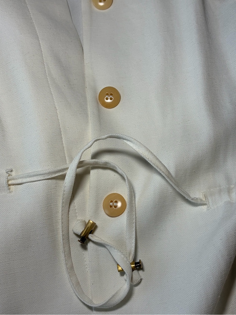 Talbots White Lightweight Drawstring Jacket - Picture 11 of 13